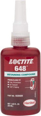 Loctite - 50 mL Bottle, Green, High Strength Liquid Retaining Compound - Series 648, 24 hr Full Cure Time, Heat Removal - Strong Tooling