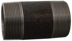 Made in USA - Schedule 80, 1" Diam x 60" Long Black Pipe Nipple - Threaded - Strong Tooling