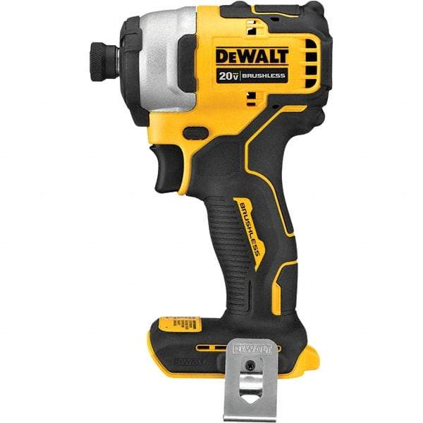 DeWALT - 20 Volt, 1/4" Drive, 1,700 In/Lb Torque, Cordless Impact Driver - Mid-Handle, 2800 RPM, Lithium-Ion, Bare Tool - Strong Tooling