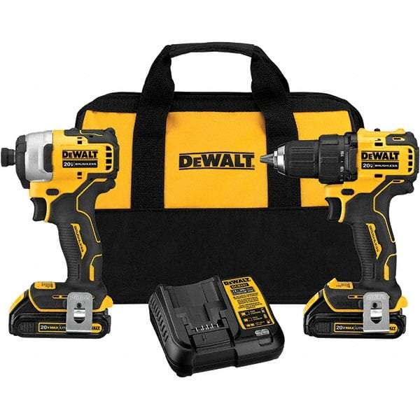 DeWALT - 20 Volt Cordless Tool Combination Kit - Includes Atomic Compact Drill/Driver & Atomic Compact 1/4" Impact Driver, Lithium-Ion Battery Included - Strong Tooling