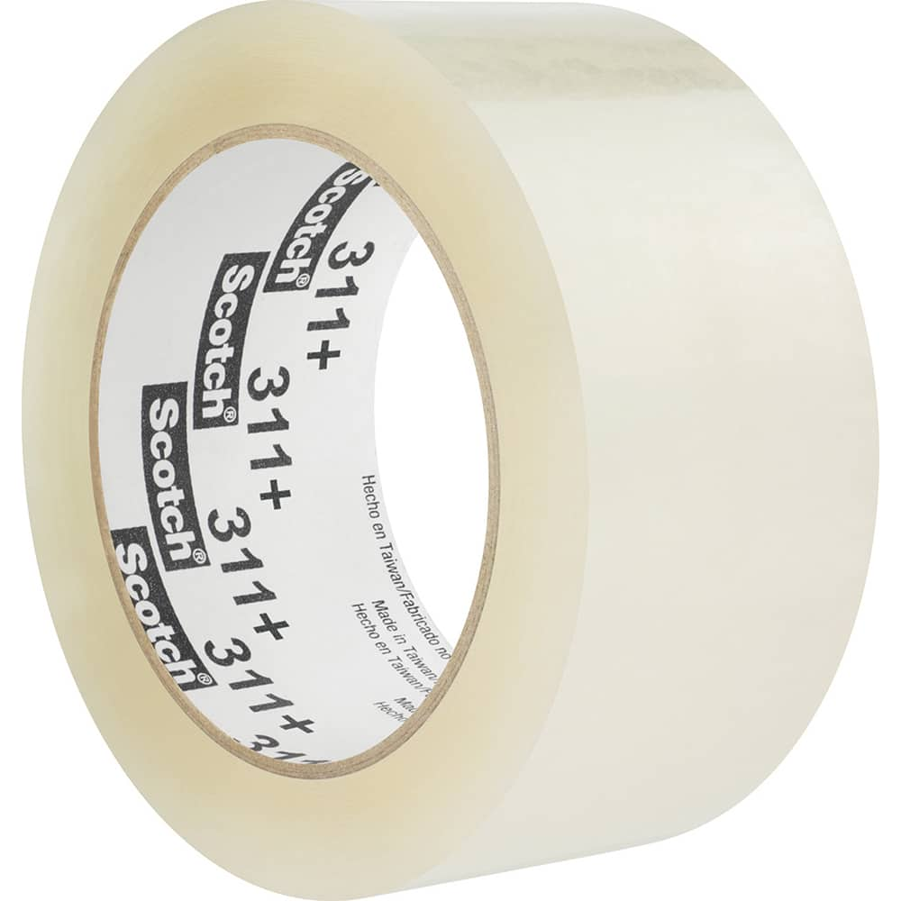 3M - Box Sealing & Label Protection Tape; Tape Number: 311+ ; Thickness (mil): 1.1 ; Length: 100 ; Width (mm): 72 ; Color: Clear ; For Use With: Box Sealing, Splicing & Other Demand Packaging - Exact Industrial Supply