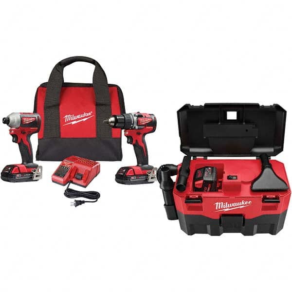 Milwaukee Tool - Cordless Tool Combination Kits Voltage: 18 Tools: Brushless Compact Drill/Driver; Brushless 1/4" Impact Driver - Strong Tooling