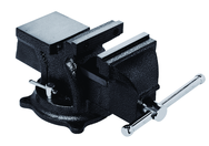 4" General Purpose Vise - Cast Iron - Serrated Jaws - Swivel Base - Built in Anvil - Strong Tooling