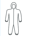 White SMMMS Coverall w/ Zipper Front, Hood, Elastic Wrists & Ankles 3XL - Strong Tooling