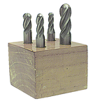 4 Pc. HSS Ball Nose Single-End End Mill Set - Strong Tooling