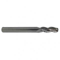 2mm TuffCut AL 3 Fl Ctr Cut Ball Al End Mill Necked - Strong Tooling