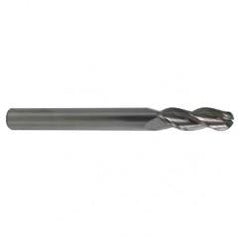 16mm TuffCut AL 3 Fl Ctr Cut Ball Al End Mill Necked - Strong Tooling