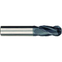 5/8 x 5/8 x 1-1/2 x 3-1/2 OAL 4 Flute Ball Nose Carbide End Mill - Shank-AlCrN Coated - Strong Tooling