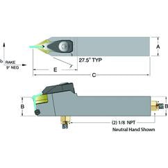 ADDPNN20-4D - 1-1/4 x 1-1/4" Neutral Toolholder - Strong Tooling