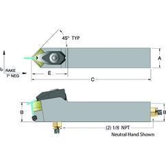 ADSDNN20-4D 1-1/4 x 1-1/4" Neutral Toolholder - Strong Tooling