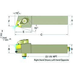 ADSRNL12-4B 3/4 x 3/4" LH Toolholder - Strong Tooling