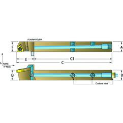 ASER1616-H16 Jet-Stream Toolholder - Strong Tooling