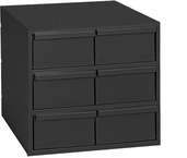 11-5/8" Deep - Steel - 6 Drawers (vertical) - for small part storage - Gray - Strong Tooling