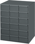 11-5/8" Deep - Steel - 18 Drawers (vertical) - for small part storage - Gray - Strong Tooling