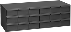 11-5/8" Deep - Steel - 18 Drawer Cabinet - for small part storage - Gray - Strong Tooling