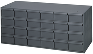 11-5/8" Deep - Steel - 24 Drawer Cabinet - for small part storage - Gray - Strong Tooling