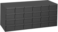 17-1/4" Deep - Steel - 24 Drawer Cabinet - for small part storage - Gray - Strong Tooling
