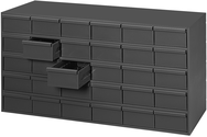 17-1/4" Deep - Steel - 30 Drawer Cabinet - for small part storage - Gray - Strong Tooling