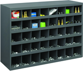 23-7/8 x 12 x 33-3/4'' (40 Compartments) - Steel Compartment Bin Cabinet - Strong Tooling