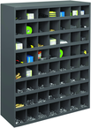 42 x 12 x 33-3/4'' (56 Compartments) - Steel Compartment Bin Cabinet - Strong Tooling