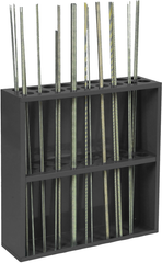 24-1/8 x 6-7/8 x 24'' - 18 Opening Threaded Rod Rack - Strong Tooling