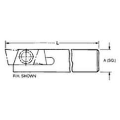 THE1616R - 16mm x 16mm SH - Mini Groove Toolholder - Strong Tooling