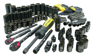 STANLEY® FATMAX® 1/4" & 3/8" Drive 141 Piece Matte Black Chrome Mechanic's Tool Set - Strong Tooling