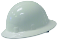 White Hard Hat with Brim - 8 Pt Ratchet - Strong Tooling