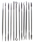 Swiss Pattern Needle File - 12 Pcs.; 6-1/2"; 0 Cut - Strong Tooling