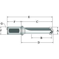 29020S-32FM Flanged T-A® Spade Blade Holder - Straight Flute- Series 2 - Strong Tooling