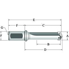 22040S-150F Spade Blade Holder - Straight Flute- Series 4 - Strong Tooling