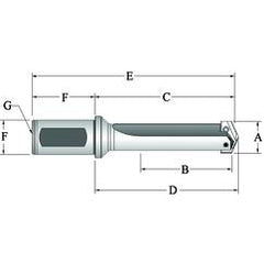 290Y0S-20FM Flanged T-A® Spade Blade Holder - Straight Flute- Series Y - Strong Tooling