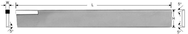 1/8 x1/2 x4-1/2" - RH Brazed Hard Steel - Cut-Off Blade - Strong Tooling