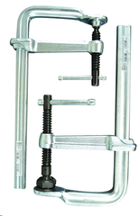 Economy L Clamp --24" Capacity - 4-3/4" Throat Depth - Standard Pad - Profiled Rail, Spatter resistant spindle - Strong Tooling