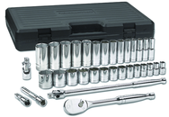 33PC1/2" DR 6PT SAE STD AND DEEP - Strong Tooling