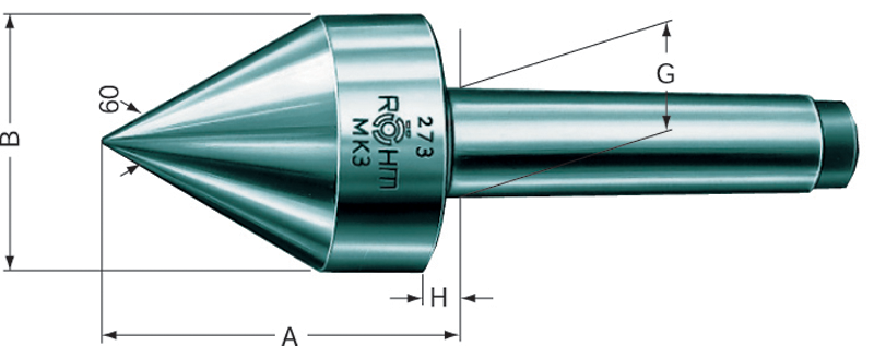 5MT HD 60° Pipe Nose - Live Center - Strong Tooling