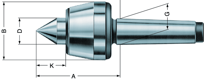 6MT Revolving Tailstock Standard - Live Center - Strong Tooling