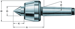 3MT Revolving Tailstock Standard - Live Center - Strong Tooling