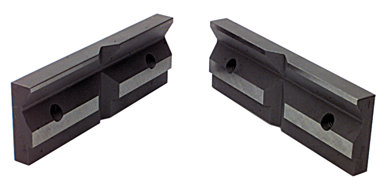 1-Pair Matching V-Groove Jaw Plates; For: 8" Speed Vise - Strong Tooling