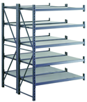 50 x 52 x 78" - Welded Frame Double Straight Shelving Add-On Unit (Gray) - Strong Tooling