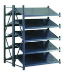 50 x 48 x 78" - Welded Frame Double Inverted Tilt Shelving Add-On Unit (Gray) - Strong Tooling