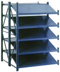 50 x 50 x 78" - Welded Frame Double Straight/Tilt Shelving Add-On Unit (Gray) - Strong Tooling