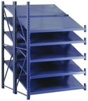 50 x 48 x 78" - Welded Frame Double Tilt Shelving Add-On Unit (Gray) - Strong Tooling