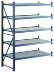 50 x 26 x 78" - Welded Frame Single Straight Shelving Add-On Unit (Gray) - Strong Tooling