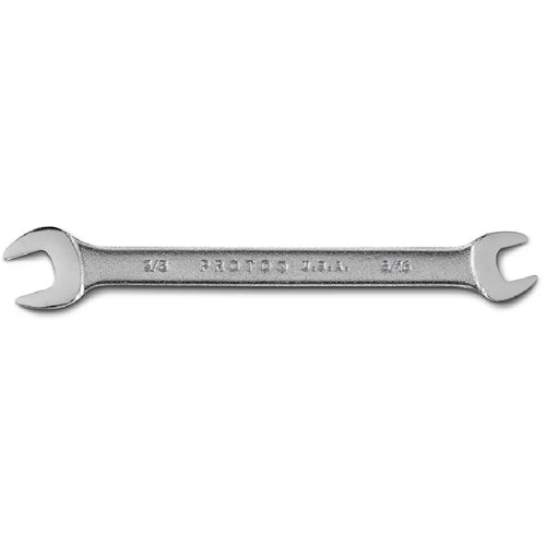 Proto Satin Open-End Wrench - 3/8″ × 5/16″ - Strong Tooling