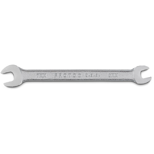 Proto Satin Open-End Wrench - 6 mm × 7 mm - Strong Tooling