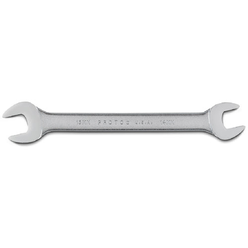 Proto Satin Open-End Wrench - 14 mm × 15 mm - Strong Tooling