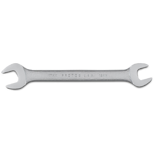 Proto Satin Open-End Wrench - 16 mm × 17 mm - Strong Tooling