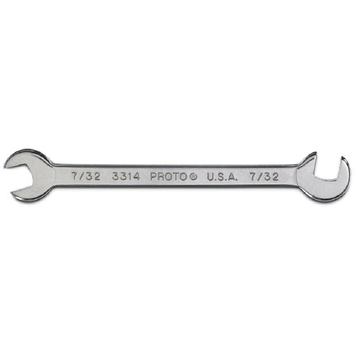 Proto Short Satin Angle Open-End Wrench - 7/32″ - Strong Tooling