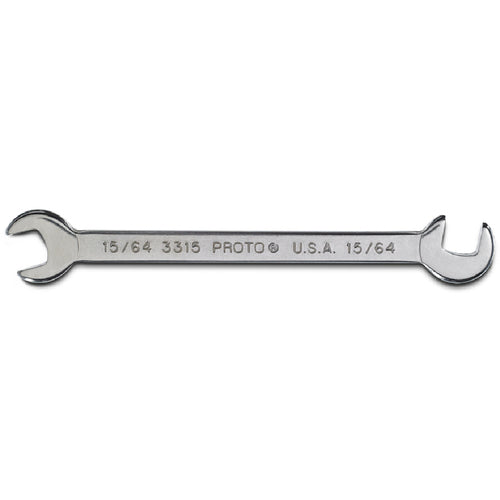 Proto Short Satin Angle Open-End Wrench - 15/64″ - Strong Tooling